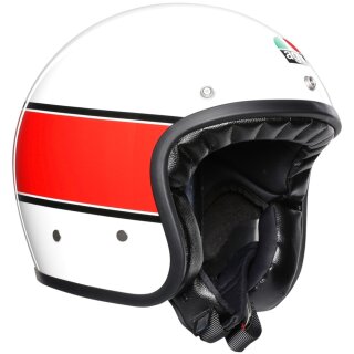 AGV X70 Mino 73 White Red Jethelm weiss rot