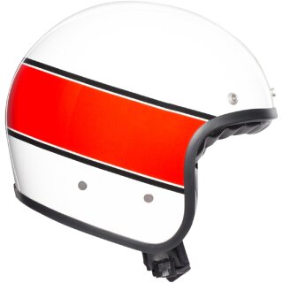 AGV X70 Mino 73 White Red Jethelm weiss rot