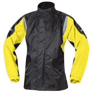 Held Mistral II Motorrad Regen-Jacke schwarz neongelb