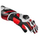 Spidi Carbo 7 Motorrad Handschuh rot weiss schwarz