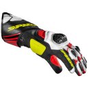 Spidi Carbo 7 Motorrad Handschuh rot neongelb schwarz