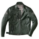 Spidi Clubber Motorrad Leder-Jacke grün