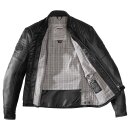 Spidi Clubber Motorrad Leder-Jacke schwarz schwarze Nähte
