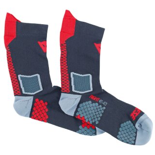 Dainese D-Core Mid Sock Funktions-Socke mittel schwarz rot
