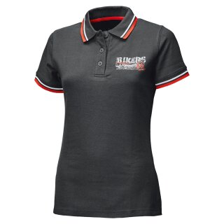Held Polo-Shirt Bikers Damen Polo-Shirt schwarz rot