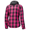 Held Lumberjack II Damen Motorrad-Hemd schwarz pink