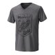 Held T-Shirt Be Heroic mit V-Ausschnitt grau