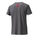 Held T-Shirt Be Heroic mit V-Ausschnitt grau rot