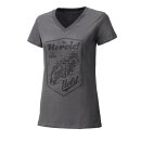 Held T-Shirt Be Heroic Damen mit V-Ausschnitt grau