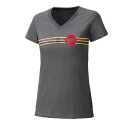 Held T-Shirt Be Heroic Damen mit V-Ausschnitt grau rot