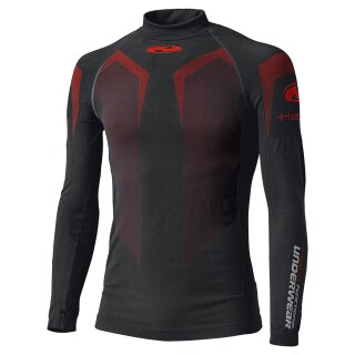 Held 3D-Skin Warm Top Damen Funktions-Hemd Langarm schwarz rot