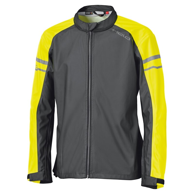 Held Motorrad Rainstretch Jacke Schwarz//Neongelb mit Kapuze NEU!