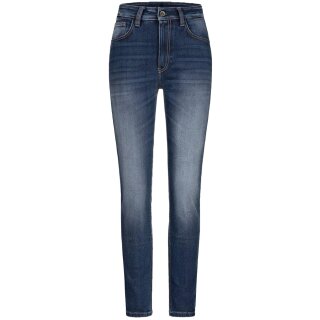 Rokker Rokkertech High Waist Slim Damen Jeans dunkelblau