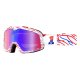 100% Barstow Death Spray Custom Crossbrille verspiegelt Mirror Red Blue