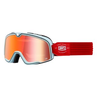 100% Barstow Carlyle Crossbrille verspiegelt True Red