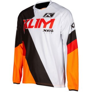 Klim XC Lite Jersey Motocross Hemd weiss schwarz orange