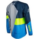 Klim XC Lite Jersey Motocross Hemd grau blau neongelb