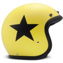 DMD Vintage Star Jethelm Yellow matt gelb mattschwarz