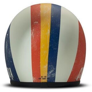 DMD Vintage Squadra Corse Jethelm mattweiss blau rot gelb