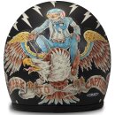 DMD Vintage Eagle Jethelm mattschwarz weiss blau