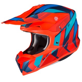 HJC i50 Vanish Crosshelm MC64HSF matt neonorange blau