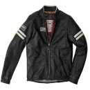 Spidi Vintage Motorrad-Jacke Leder schwarz hellgrau