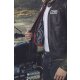 Spidi Vintage Motorrad-Jacke Leder schwarz hellgrau
