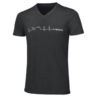 Held T-Shirt Be Heroic mit V-Ausschnitt Heartbeat