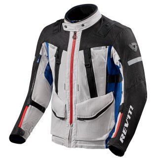 Revit Sand 4 Motorrad-Jacke Textil silber blau