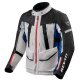 Revit Sand 4 Motorrad-Jacke Textil silber blau