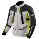 Revit Sand 4 Motorrad-Jacke Textil silber neongelb