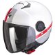 Scorpion Exo-City Strada Jethelm weiss silber rot