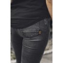 Rokker Rokkertech High Waist Damen Motorrad-Jeans dunkelgrau