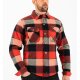 Rokker Boulder Rider Shirt Motorrad-Hemd schwarz rot