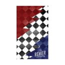 Rokker Tube Checker Board Fl Halstuch rot schwarz blau