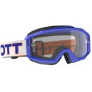Scott Split OTG weiss blau Cross-Brille klar