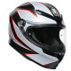 AGV K6 Flash Motorrad-Helm mattschwarz grau rot