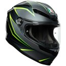 AGV K6 Flash Motorrad-Helm grau schwarz Lime