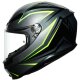 AGV K6 Flash Motorrad-Helm grau schwarz Lime