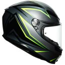 AGV K6 Flash Motorrad-Helm grau schwarz Lime