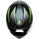 AGV K6 Flash Motorrad-Helm grau schwarz Lime