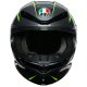 AGV K6 Flash Motorrad-Helm grau schwarz Lime