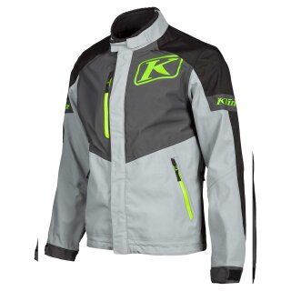 Klim Traverse Motorrad-Jacke Textil grau neongrün