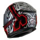 Suomy SR-Sport Crossbones Helm neonrot schwarz silber