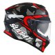 Suomy Stellar Race Squad Helm matt rot grau schwarz