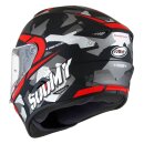 Suomy Stellar Race Squad Helm matt rot grau schwarz