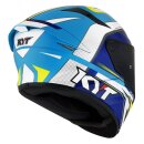 KYT TT Course Grand Prix Helm weiss blau gelb