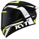 KYT TT Course Grand Prix Helm schwarz neongelb weiss