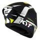 KYT TT Course Grand Prix Helm schwarz neongelb weiss