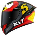 KYT TT Course Flux Helm grau rot gelb